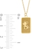 Thumbnail Image 3 of Rat Chinese Zodiac Rectangle Tag Pendant in Solid 14K Gold