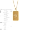 Thumbnail Image 3 of Tiger Chinese Zodiac Rectangle Tag Pendant in Solid 14K Gold