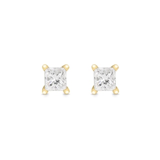 CT. T.W. Princess-Cut Canadian Certified Diamond Solitaire Stud Earrings in 14K Gold (I/I2