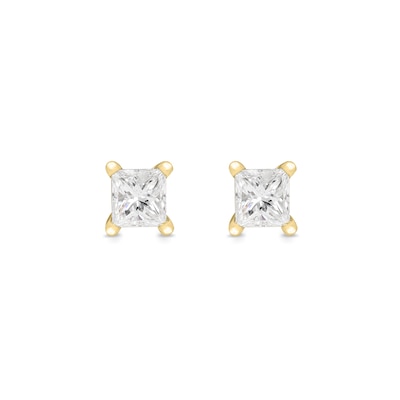 CT. T.W. Princess-Cut Canadian Certified Diamond Solitaire Stud Earrings in 14K Gold (I/I2