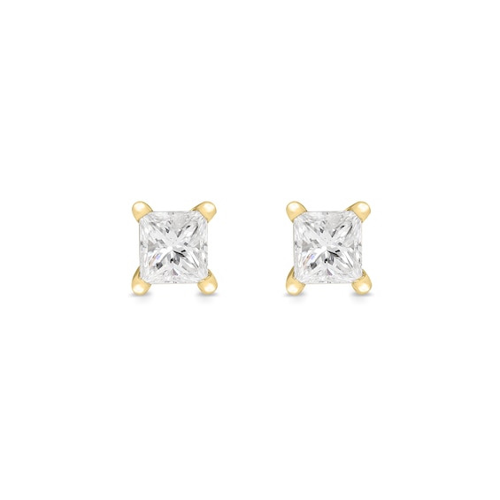 CT. T.W. Princess-Cut Canadian Certified Diamond Solitaire Stud Earrings in 14K Gold (I/I2