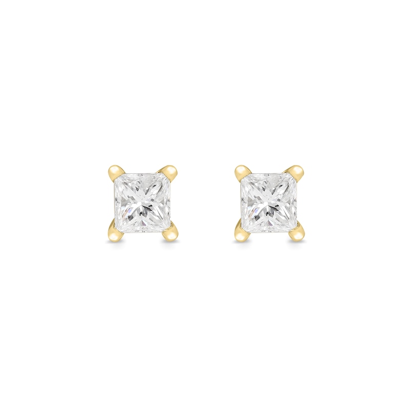 CT. T.W. Princess-Cut Canadian Certified Diamond Solitaire Stud Earrings in 14K Gold (I/I2