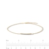 Thumbnail Image 2 of 0.05 CT. T.W. Diamond Bar Anklet in Sterling Silver with 10K Gold Plate - 10”