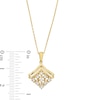 0.30 CT. T.W. Certified Lab-Created Diamond Motif Drop Pendant in 18K Gold (F/SI2)