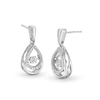 Thumbnail Image 0 of Unstoppable Love™ 0.10 CT. T.W. Diamond Double Teardrop Earrings in Sterling Silver