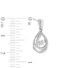 Unstoppable Love™ 0.10 CT. T.W. Diamond Double Teardrop Earrings in Sterling Silver