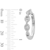 Thumbnail Image 3 of 0.23 CT. T.W. Diamond Chain Link Hoop Earrings in Sterling Silver