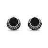 Thumbnail Image 2 of Disney Treasures Hocus Pocus Onyx and 0.18 CT. T.W. Black Diamond Crescent Moon Stud Earrings in Black Sterling Silver