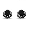 Thumbnail Image 3 of Disney Treasures Hocus Pocus Onyx and 0.18 CT. T.W. Black Diamond Crescent Moon Stud Earrings in Black Sterling Silver