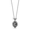 Disney Treasures The Nightmare Before Christmas Black Quartz, Onyx and Black Diamond Drop Necklace in Sterling Silver