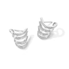 Thumbnail Image 1 of 0.25 CT. T.W. Diamond Swirl Stud Earrings in Sterling Silver