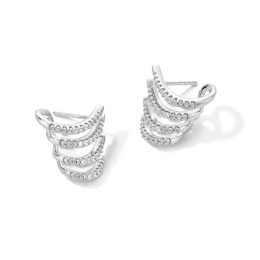 0.25 CT. T.W. Diamond Swirl Stud Earrings in Sterling Silver