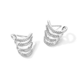 0.25 CT. T.W. Diamond Swirl Stud Earrings in Sterling Silver