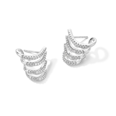 0.25 CT. T.W. Diamond Swirl Stud Earrings in Sterling Silver