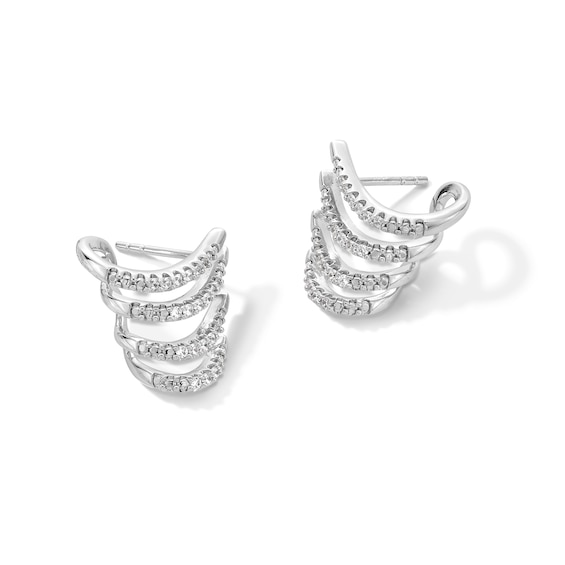 0.25 CT. T.W. Diamond Swirl Stud Earrings in Sterling Silver