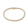 0.50 CT. T.W. Certified Lab-Created Diamond Miracle Tennis Bracelet in Sterling Silver with 10K Gold Plate (I/SI2)