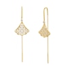 Thumbnail Image 0 of 0.50 CT. T.W. Certified Lab-Created Diamond Scalloped Fan Threader Drop Earrings in 18K Gold (F/SI2)