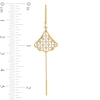 Thumbnail Image 3 of 0.50 CT. T.W. Certified Lab-Created Diamond Scalloped Fan Threader Drop Earrings in 18K Gold (F/SI2)