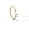 Thumbnail Image 1 of Cubic Zirconia Solitaire Nose Hoop in Solid 14K Gold - 20G