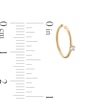 Thumbnail Image 2 of Cubic Zirconia Solitaire Nose Hoop in Solid 14K Gold - 20G