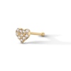 Thumbnail Image 1 of Cubic Zirconia Heart Nose Stud in Solid 14K Gold - 22G