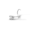 0.05 CT. Diamond Solitaire Nose Stud in Solid 14K White Gold (I/I2) - 22G