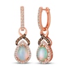 Thumbnail Image 1 of Le Vian® Pear-Shaped Neopolitan Opal™ and 0.83 CT. T.W. Diamond Frame Drop Earrings in 14K Strawberry Gold®