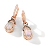 Thumbnail Image 2 of Le Vian® Pear-Shaped Neopolitan Opal™ and 0.83 CT. T.W. Diamond Frame Drop Earrings in 14K Strawberry Gold®