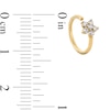 Thumbnail Image 2 of Cubic Zirconia Flower Nose Hoop in Solid 14K Gold - 18G