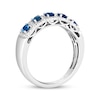 Thumbnail Image 3 of Le Vian® Blueberry Sapphire™ and 0.27 CT. T.W. Vanilla Diamond® Cushion Frame Band in Platinum