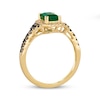 Thumbnail Image 4 of Le Vian® Emerald-Cut Costa Smeralda Emerald™ and 0.36 CT. T.W. Diamond Frame Ring in 14K Honey Gold™