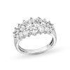 Thumbnail Image 0 of 2.00 CT. T.W. Certified Lab-Created Diamond Graduated Cluster Ring in 10K White Gold (F/SI2)