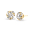 Thumbnail Image 0 of 0.25 CT. T.W. Multi-Diamond Swirl Frame Stud Earrings in 10K Gold