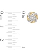 Thumbnail Image 1 of 0.25 CT. T.W. Multi-Diamond Swirl Frame Stud Earrings in 10K Gold