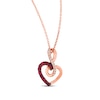 Thumbnail Image 1 of Le Vian® Certified Passion Ruby™ and 0.06 CT. T.W. Nude Diamond™ Infinity Heart Pendant in 14K Strawberry Gold®