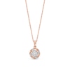 0.15 CT. T.W. Multi-Diamond Swirl Frame Pendant in 10K Rose Gold