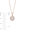 Thumbnail Image 1 of 0.15 CT. T.W. Multi-Diamond Swirl Frame Pendant in 10K Rose Gold