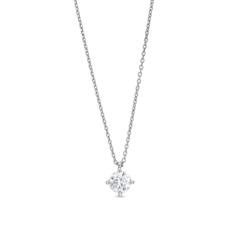 CT. Certified Lab-Created Diamond Solitaire Pendant in 14K White Gold (F/SI2