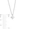 Thumbnail Image 2 of 1.00 CT. Certified Lab-Created Diamond Solitaire Pendant in 14K White Gold (F/SI2) - 19"