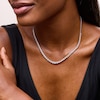 5.00 CT. T.W. Certified Lab-Created Diamond Graduated Line Necklace in Sterling Silver (F/SI2)