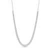 Thumbnail Image 1 of 3.00 CT. T.W. Certified Lab-Created Diamond Graduated Line Necklace in Sterling Silver (F/SI2)