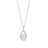 Thumbnail Image 0 of Unstoppable Love™ 0.05 CT. T.W. Diamond Double Teardrop Pendant in Sterling Silver