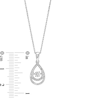 Unstoppable Love™ 0.05 CT. T.W. Diamond Double Teardrop Pendant in Sterling Silver