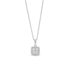 Thumbnail Image 0 of 0.10 CT. T.W. Cushion-Shaped Multi-Diamond Frame Pendant in Sterling Silver