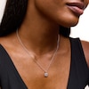 Thumbnail Image 2 of 0.10 CT. T.W. Cushion-Shaped Multi-Diamond Frame Pendant in Sterling Silver