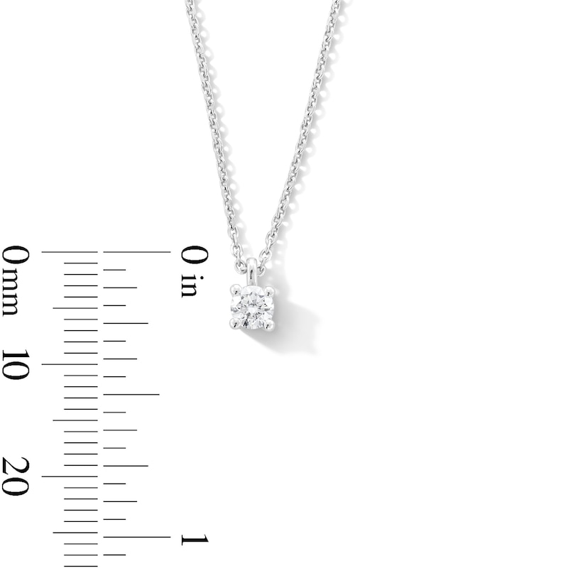 0.50 CT. T.W. Certified Lab-Created Diamond Solitaire Pendant and Stud Earrings Set in Sterling Silver (F/SI2) - 19"