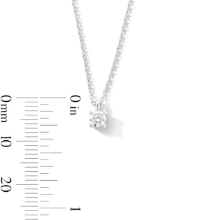 0.50 CT. T.W. Certified Lab-Created Diamond Solitaire Pendant and Stud Earrings Set in Sterling Silver (F/SI2) - 19"