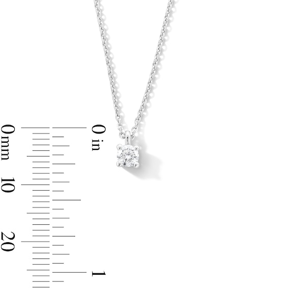 0.50 CT. T.W. Certified Lab-Created Diamond Solitaire Pendant and Stud Earrings Set in Sterling Silver (F/SI2) - 19"