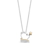 Thumbnail Image 1 of Disney Treasures Winnie the Pooh Diamond Accent Side Profile with Bee Necklace in Sterling Silver and 10K Gold