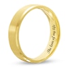 Thumbnail Image 2 of Men's 7.0mm Satin Bevelled Edge Engravable Wedding Band in 18K Gold (1 Line)